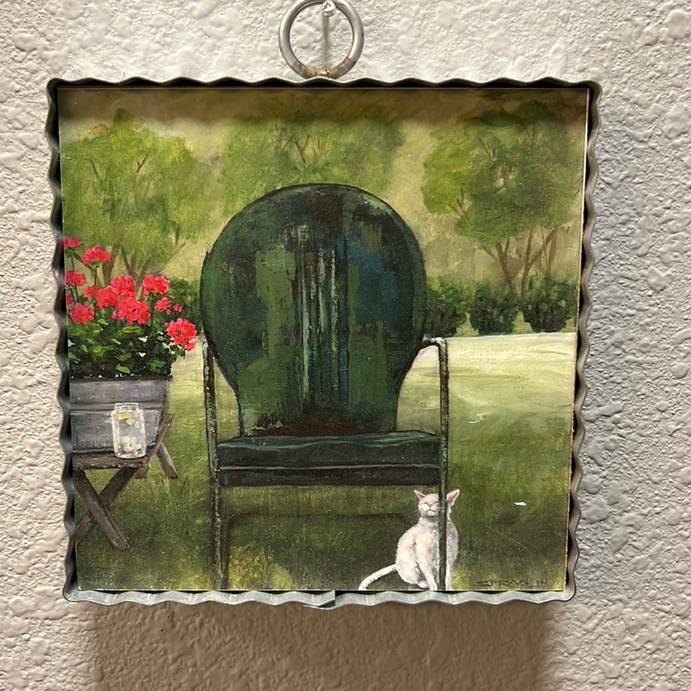 Metal decor picture great for any room .